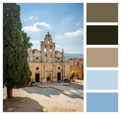 Baroque Architecture Greece Arkadi Monastery Image